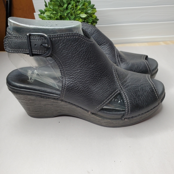 Danako Vanda black open toe bootie sandals - Picture 2 of 7